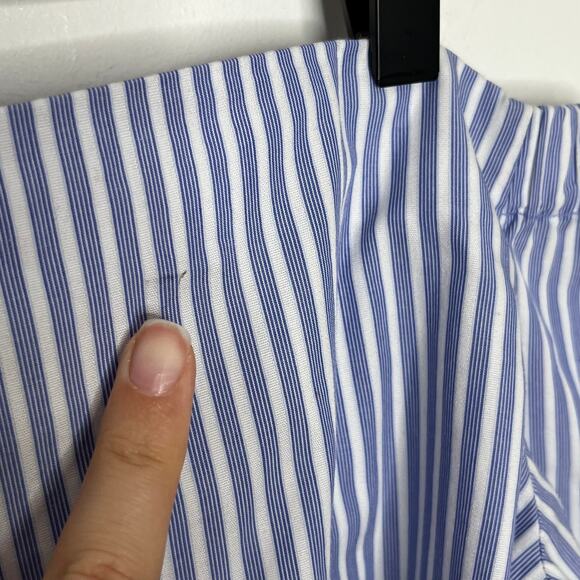 Alexis Womens Juniper Off The Shoulder Bell Sleeve Top XS Blue White Stripe - Picture 9 of 9